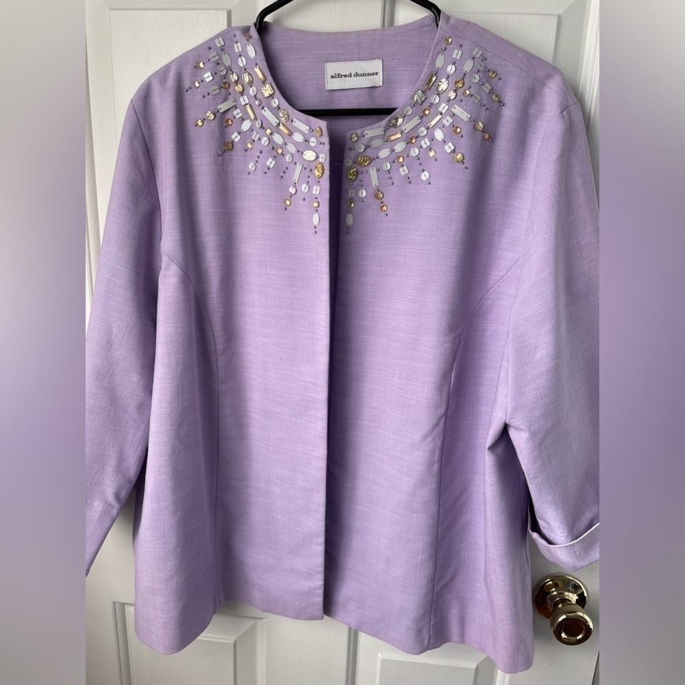 Alfred Dunner purple Blazer size L for women